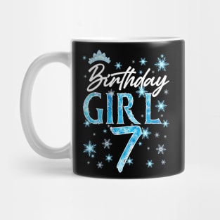 Winter Onederland 7th Birthday Girl Snowflake B-day Gift For Girls Kids Toddlers Mug